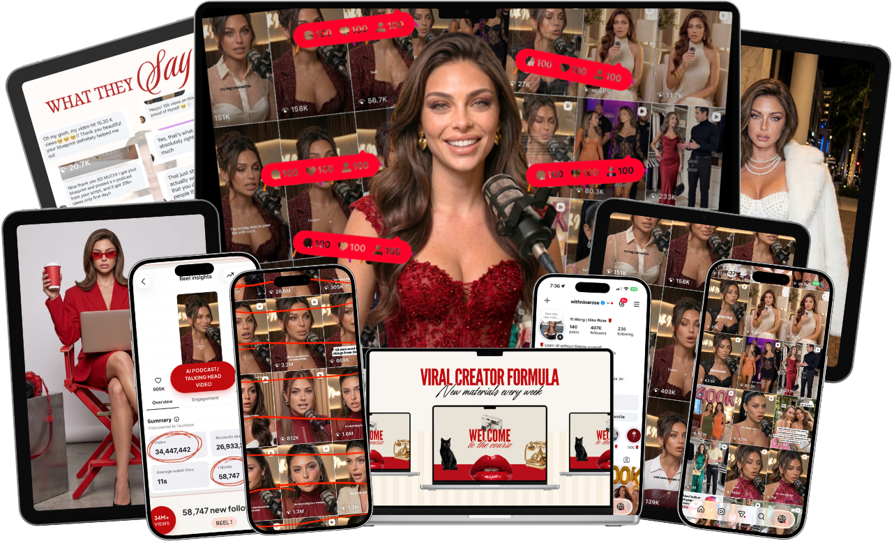 Creator growth, sales notifications and student results from The Viral Creator Formula